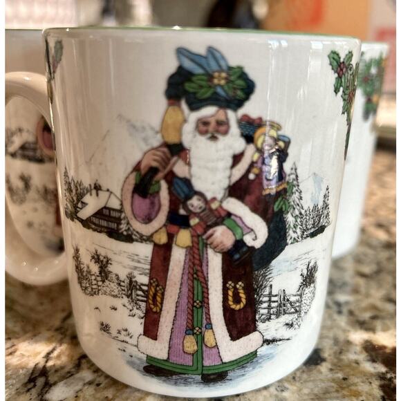 SPODE Collectible British + German Santa‎ Around World Mugs 1st 2nd Series Set 6 - Picture 13 of 14